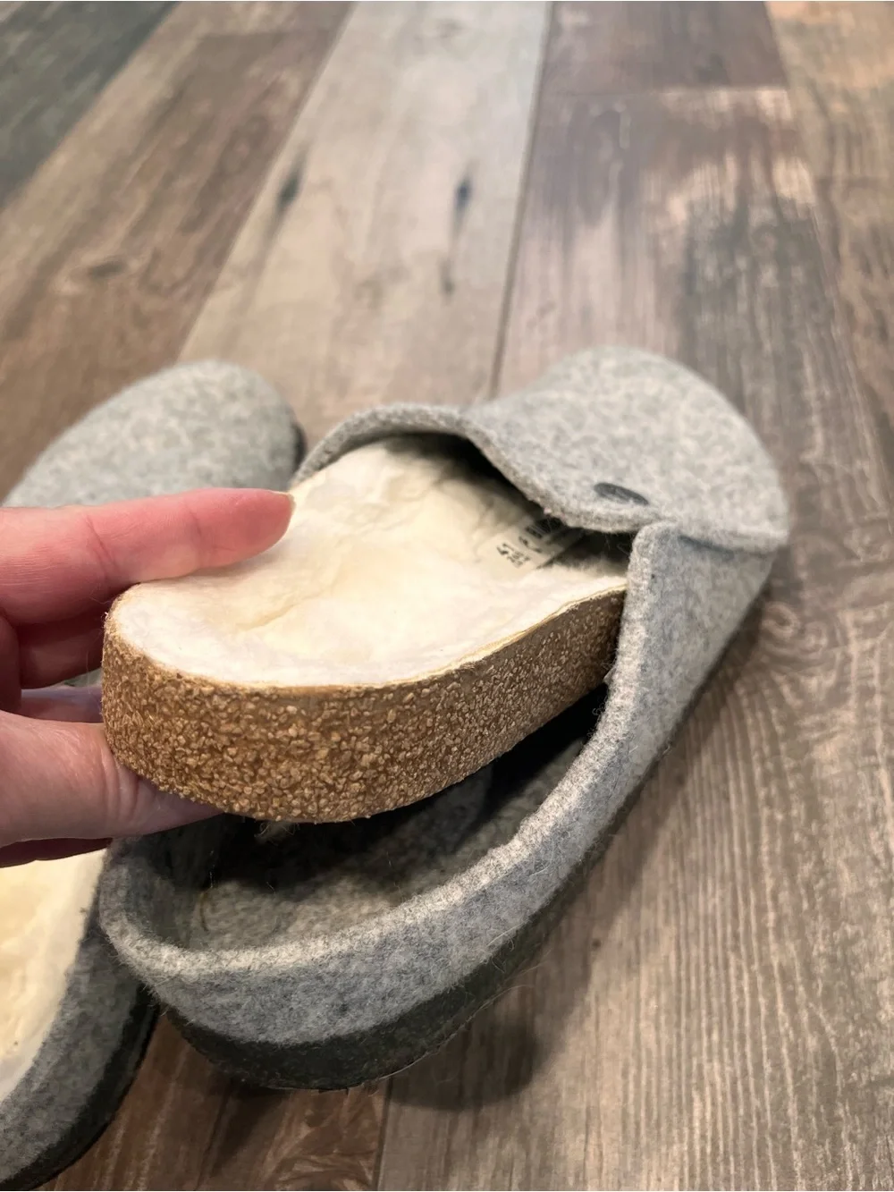 Birkenstock Shearling Zermatt Unisex M 13-13.5/ L 10-10.5 Felted Wool Gray